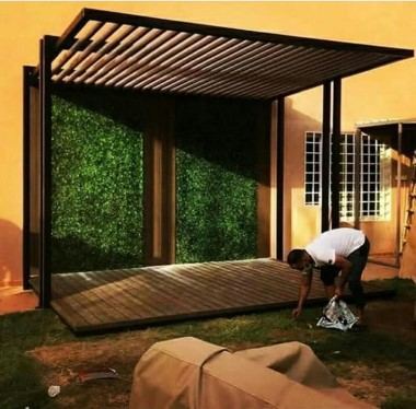جلسات خارجية مع تنسيق حدائق منزلية - مظلات الرياض